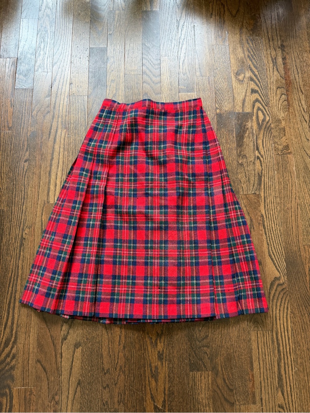 Pendleton Red and Green Tartan A-Line Skirt